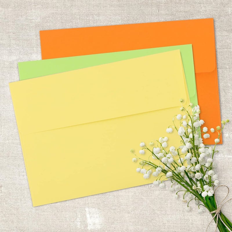 Granhoolm 50 pack 4x6 Envelopes,A6 Invitation Envelopes 6.5 x 4.75 For 4x6 Cards- Peel & Press,Ideal for Invitations,Weddings,Parties,Greeting Cards,Photos(colorful) - Image 5